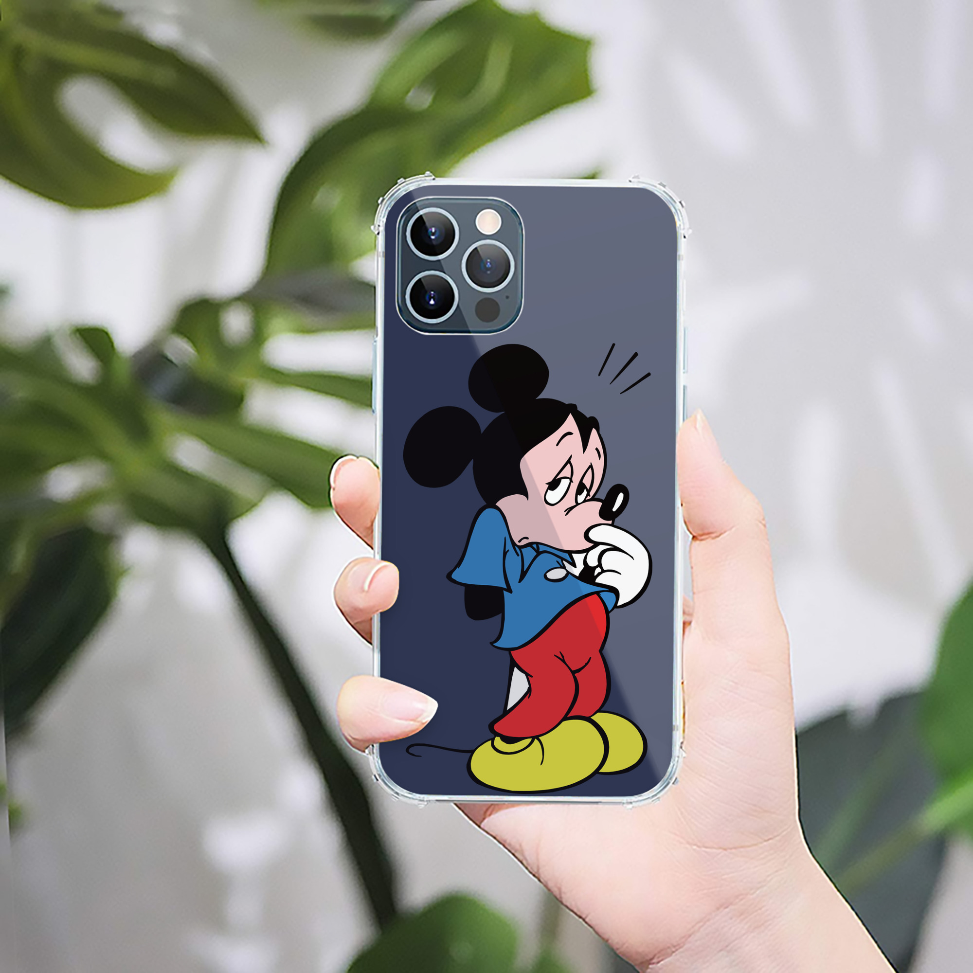 （画像用） ミッキーマウス Mickey Mouse 【iPhone 12シリーズ対応】透明スマホケース（クリアソフトケース）